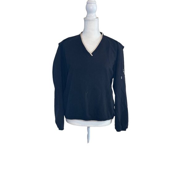 LizGolf Liz Claiborne Black V-Neck Pullover Top Sz SP - Picture 1 of 10